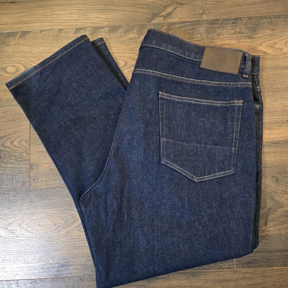 Spoke Denim 12oz Original Build C Jeans 40x27.5 Dark Wash Wide Leg - Picture 7 of 11